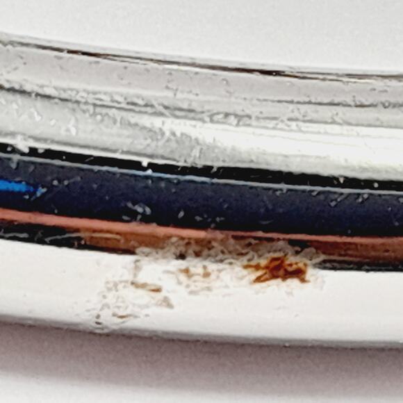 Vintage MONET Silver Tone Beaded Necklace 17 Inch Tubular Beads Signed - Picture 9 of 10